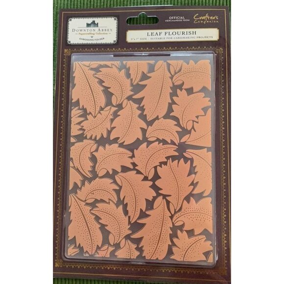 Downton Abbey Leaf Flourish Embossing Folder 5"x7" by Crafters Companion - Picture 7 of 12